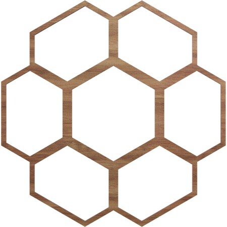 Ekena Millwork Florin Wood Fretwork Pierced Ceiling Medallion, Walnut, 24"OD x 10 1/4"ID x 1/4"T CMWP24X24X0250FOWA